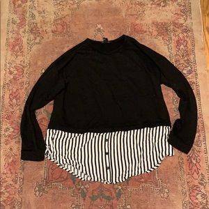 Black and white sweater
